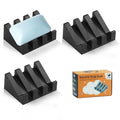Self Draining Soap Dish Holder,Silicone Soap Dish,for Bathroom,Kitchen, Sponges，Can Extend Soap Life，Keep Soap Bars Dry and Easy Cleaning (N-Black,3-Pack) - color: N-black,3-pack