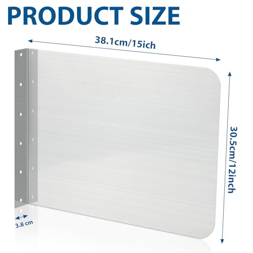 Therwen 2 Pcs Stainless Steel Side Splash Guard for Kitchen Sink 15 x 12 Inch Wall Mount Guard with Screws Commercial Restaurant Bar Hand Wash Sink and Compartment Prep Splash Protector Supply - size: 15 x 12 Inch