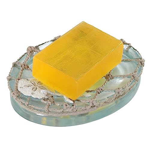 Avanti Linens - Soap Dish, Resin Countertop Soap Holder, Beach Inspired Bathroom Accessories (Seaglass Collection) - size: Soap Dish