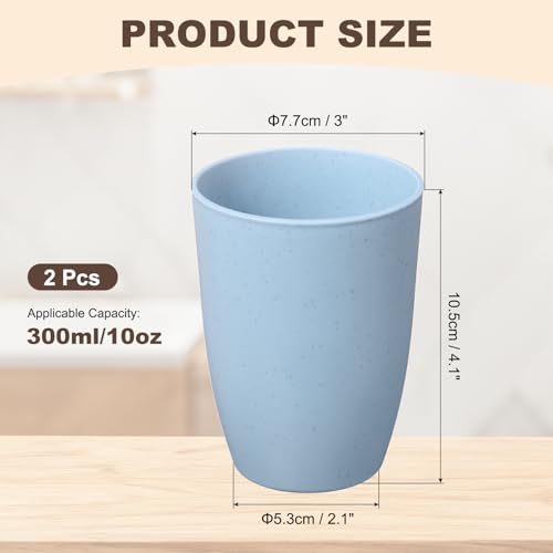 uxcell 2 Pcs Simple Toothbrush Cup, 3 x 3 x 4.1 Inch Bathroom Tumbler Reusable Plastic Cup Set for Storing Toothpaste Toothbrushes Combs Water Beverages, Light Blue - color: Light Blue