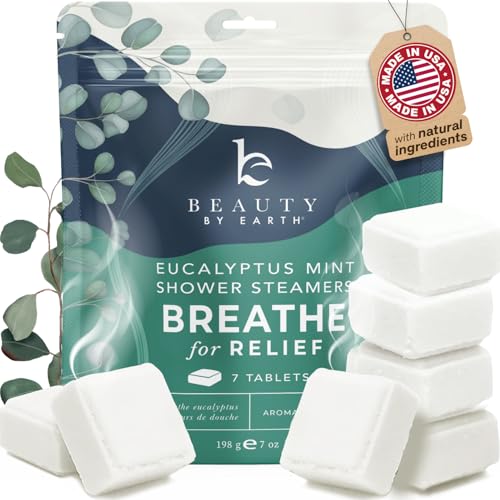 Shower Steamers Aromatherapy - USA Made | Natural Ingredients & Eucalyptus Essential Oil, Large Shower Bombs, Relaxation Spa Gifts for Women & Men - size: 7 Count (Pack of 1)