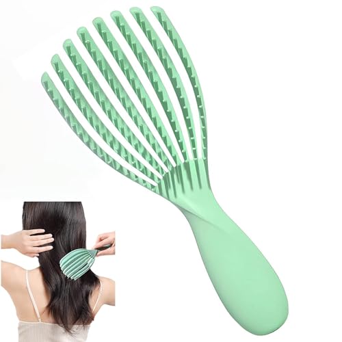 Soft And Elastic Scalp Massage Comb Massager, Shampoo And Itching Comb Does Not Hurt The Scalp And Hair, Can Also Be Used For Curly Hair Care (Green, Small) - color: Green, size: Small