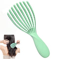 Soft And Elastic Scalp Massage Comb Massager, Shampoo And Itching Comb Does Not Hurt The Scalp And Hair, Can Also Be Used For Curly Hair Care (Green, Small) - color: Green, size: Small