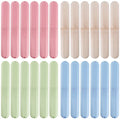 Hedume 28 Pack Travel Toothbrush Case, Portable Dust-proof Breathable Toothbrush Holder for Travel, Business, Home, Camping, School (4 Colors)