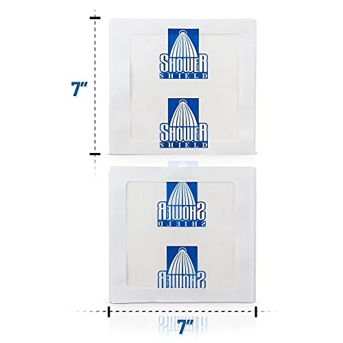Shower Shield Catheter Cover for Shower – 7 x 7 Inch, 1 Week Supply –Dialysis Port Cover, Prevents Water Damage, Keeps Dressed Wounds Dry – Disposable, Waterproof, Transparent - size: 7x7 Inch (Pack of 7)