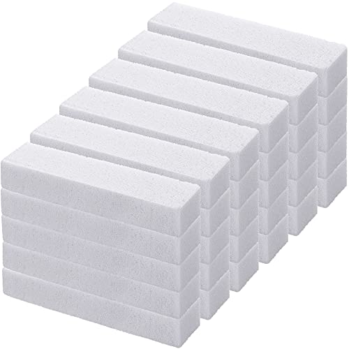 Norme 30 Pack Pumice Stones for Toilet Bowl Cleaning Scouring Pad Pumice Stick Cleaner for Cleaning Toilets Bathtubs Grills Kitchen Oven Stove Swimming Pools Sinks 5.9 x 1.4 x 0.9''(White) - color: White