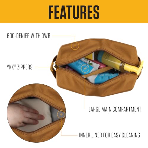 Carhartt Durable Travel Kit, Organize Essentials W/the Water Resistance Toiletry Bag, Workwear Blue - color: Workwear Blue