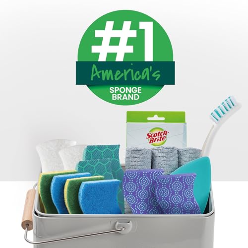 Scotch-Brite Zero Scratch Scrub Sponge, Kitchen Sponges for Cleaning Around the Home,Bathroom&More,Effective + Gentle Dish Scrubber,Best for Nonstick Pots and Pans,Safe on Most Surfaces (Pack of 45) - size: 45 Pack
