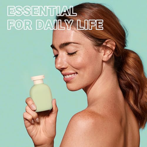 ASEVAT 3.4oz Travel Bottle with Flip Cap, Leak Proof Squeeze Bottles, Refillable Plastic Travel Containers for Creams, Lotion, Foundation, Shampoo, Conditioner - color: Green+Blue, size: 3.4oz
