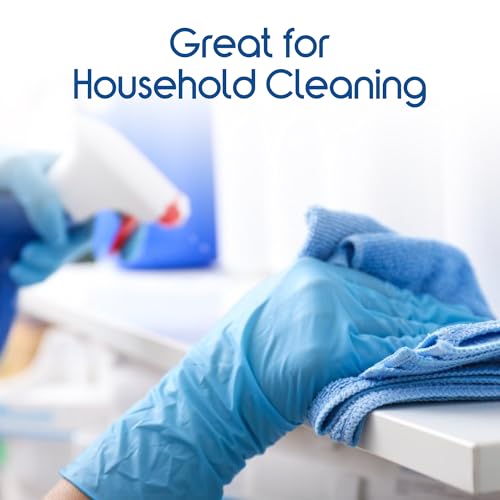 Inspire Black Nitrile Disposable Gloves | 4.5 Nitrile Disposable Safety Medical Cooking Cleaning Gloves - size: Small, style: Blue - Box of 100