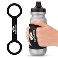 BibBoards Hydro Loop Silicone Water Bottle Band – Hands-Free Carry Strap for Running, Gym & Training | Flexible Water Bottle Holder & Grip Band Fits Most Bottles for Travel & Outdoor Activities - color: Black