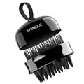 SHINLEA 2 in 1 Scalp Massager Hair Growth,Scalp Scrubber with Soft Silicone Bristles for Dandruff Removal,Shampoo Brush for Exfoliation,Head Massager for Both Wet and Dry Use (Black) - color: Black
