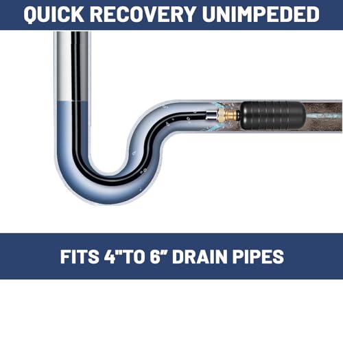 Drain Bladder Kit, Drain Cleaning Bladder With Water Stop Valve Faucet Adapter And 16 3/8ft Garden Hose, Drain Blockage Unclog Kit For Bathroom Drains Kitchen Sinks, Fit 4 To 6 IN Drain Pipes