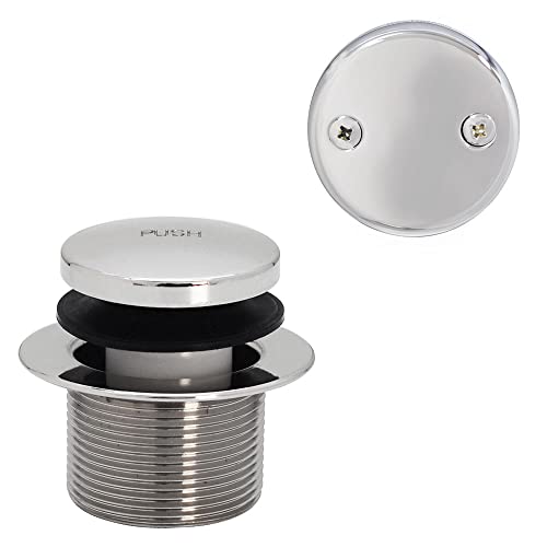 Westbrass D93-2-26 1-1/2" Tip-Toe Bathtub Drain Trim with Two-Hole Overflow, Polished Chrome - color: Polished Chrome, size: 1 Pack