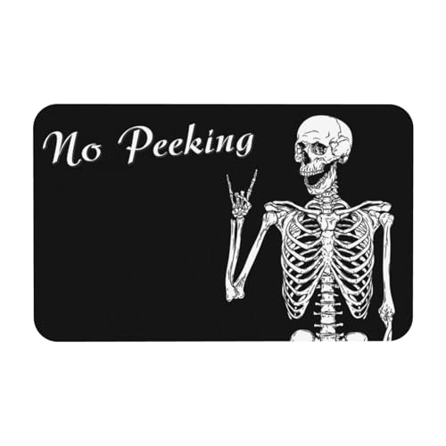 Skull Bath mats Quick Dry Absorbent Bath Rugs Rubber Non Slip Bath Mat for Bathroom Floor Tub Shower Sink 16"×24" - color: Skull, size: 16"x24"
