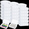 Reallnaive 36 Pcs Travel Soap Container Portable Plastic Soap Boxes Bulk with Lid Homeless Donations Bulk Gym Shower Tour Groups Hotel Outdoor Camping (White) - color: White