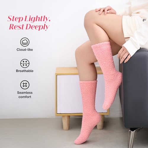 CoolMate Cozy Soft Cloud Socks, Fuzzy Socks for Women - color: A.06 - Blush Pink