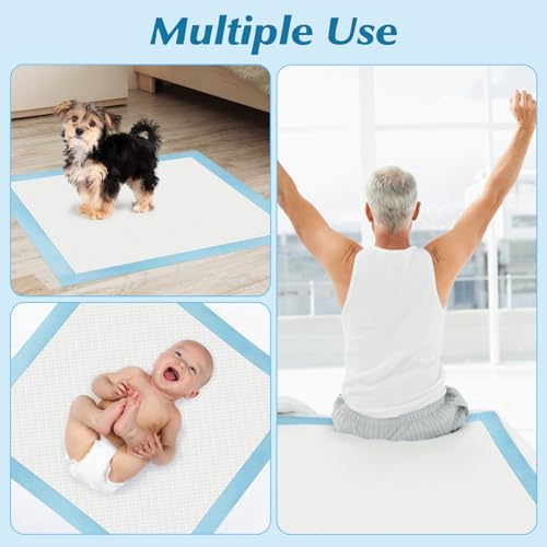 100 Count 22” x 22” Super Absorbency Disposable Underpads, Leakproof Quick Drying Disposable Pads for Baby, Puppy and Adults, Puppy Pads, Cat Pee Pads for Dogs, Potty Puppy Training Pads - size: 100 Count 22" x 22"