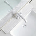 Diatomite Faucet Mat for Kitchen Sink, Quick-Dry Stone-Like Sink Mat, Flat Lay Absorbent Countertop Drying Mat for Faucet Area, Hard Diatomite Mat, White, 23.6 x 4 in - color: White2