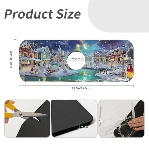 Faucet Fast Absorbent Pad - Christmas Snowy Town , Suitable For Kitchen, Bathroom, Island And Other Scenes - color: Christmas Snowy Town