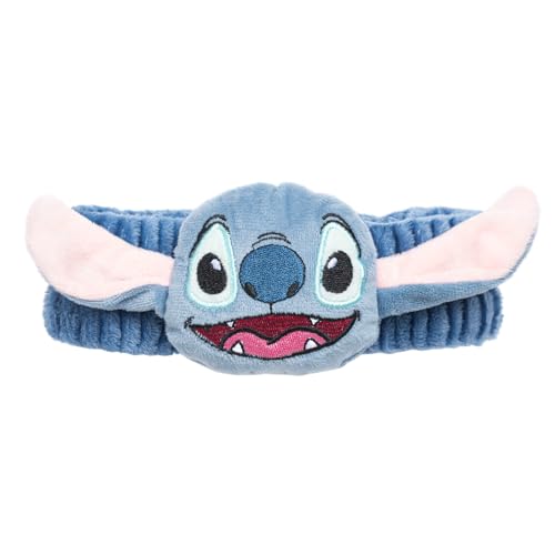 Jay Franco Disney Lilo and Stitch 3 Piece Spa & Bath Set - Includes Towel Wrap, Loofah & Spa Headband - Kids Bath & Shower Accessories - color: Blue - Stitch