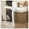 Shower Squeegee for Shower Glass, Bathroom Glass Cleaning Tool with Hook Mount, Squeegee for Glass Doors, Window Cleaning, Tile Shower Walls (White) - color: White