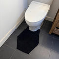 Coffin Toilet Rug Gothic Bathroom Decor Chenille Coffin Bath Mat - 24 Inches By 20 Soft, Thick, Water Absorbent, Machine Washable with Non-Slip PVC Backing U Shaped