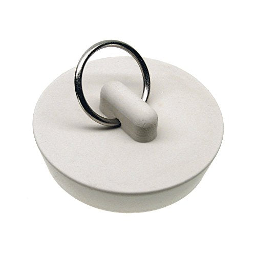 Danco 1-5/8” Rubber Drain Stopper with Pull Ring, Off-White, (35979B) - size: 1-3/4 to 1-1/2 inch