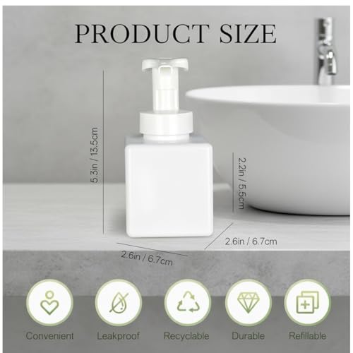 12 Piece 250ml Foam Soap Dispenser, Travel Foam Dispenser. Refillable Plastic Pump Hand Soap Bottle, Travel Essentials, Clear Container for Bathroom Vanity - color: Mixed Colors