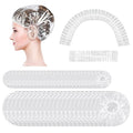 MORGLES 50 Pcs Ear Covers for Shower with 80 Pcs Shower Caps, Waterproof Ear Covers and Large Disposable Plastic Caps for Bathing, Hair Dye, Conditioning in Home Hotel Travel - size: 130 PCS