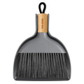 MR.SIGA Mini Dustpan and Brush Set, Portable Cleaning Brush and Dustpan Combo with Bamboo Handle, Gray, 1 Set - color: Gray