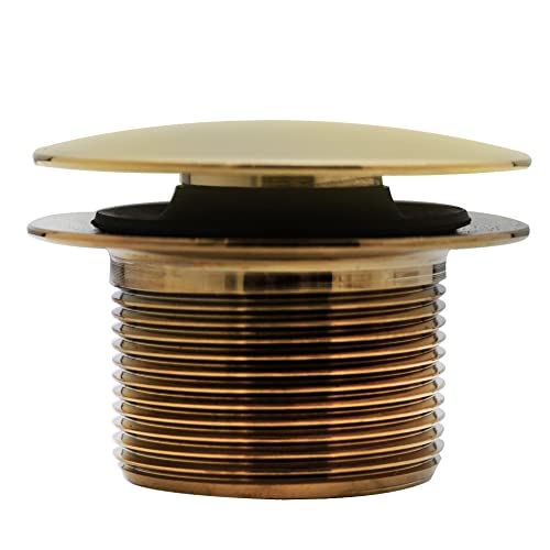 Westbrass Mushroom Tip-Toe Tub Trim Set with Floating Faceplate, Polished Brass, D398RK-01 - color: Polished Brass, size: 1 Pack