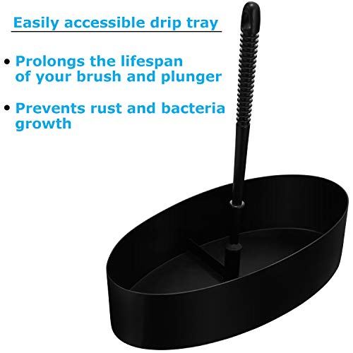 Blue Donuts Toilet Brush and Plunger Set with Holder, Modern Oil Rubbed Bronze Bathroom Accessories Toilet Plunger and Toilet Bowl Brush Combo - color: Bronze
