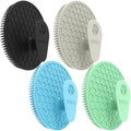 Silicone Body Scrubber 4 Pack, BEAUTAIL Shower Bath Scrubber, Gentle Exfoliating Brush for Women Men Sensitive Skin, More Hygienic Than Traditional Loofah, Long Lasting (Black+Gray+Green+Blue) - color: Black+gray+green+blue