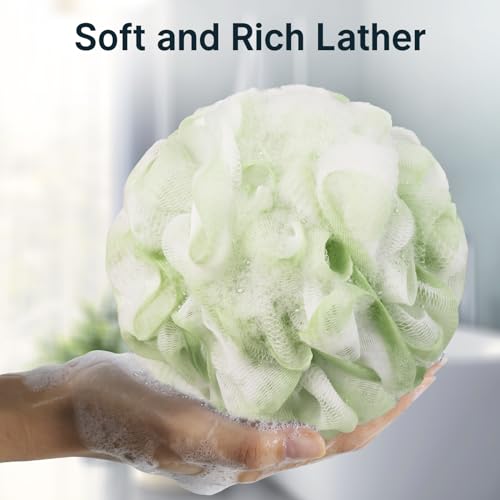 AmazerBath Loofah Sponge, Shower Loofah 60g/PCS - Body Scrubber Loofa Set of 3 Cotton Candy Trio, Bath Sponge for Men and Women - style: Cotton Candy Trio