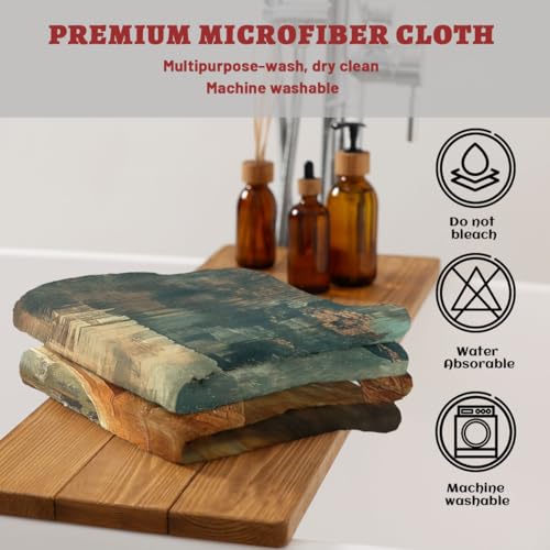 Mysterious World Hand Towels Set of 2, Surrealism Fantasy Mirror Scenery Decorative Bath Towels for Bathroom Kitchen Home Spa Hotel Yoga,Bathroom Decor Accessories - color: Mysterious World