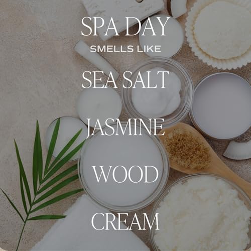 Sweet Water Decor Spa Reed Diffuser Set - Sea Salt, Wood, and Cream Scented Reed Diffuser for Home - Home Freshener Diffuser with Sticks - Long Lasting Fragrance, Made in the USA - style: Spa Day