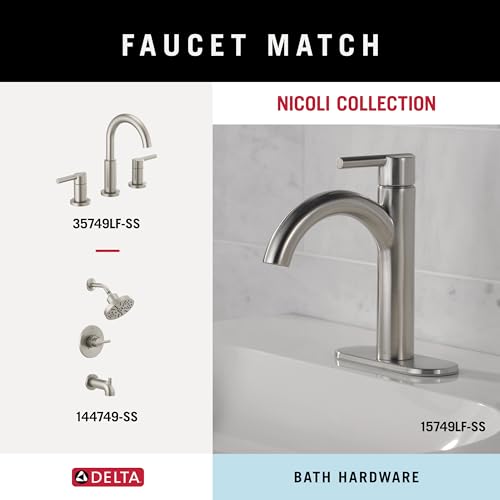 Delta Pivoting Toilet Paper Holder | SpotShield Brushed Nickel | Wall Mount | Nicoli Bathroom Accessories - color: Spotshield Brushed Nickel