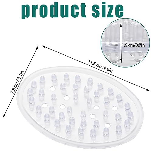 4 Pieces Plastic Soap Dish Clear Bar Holder Tray Self Draining Soap Saver with Holes Soap Container for Bathroom Counter, Kitchen