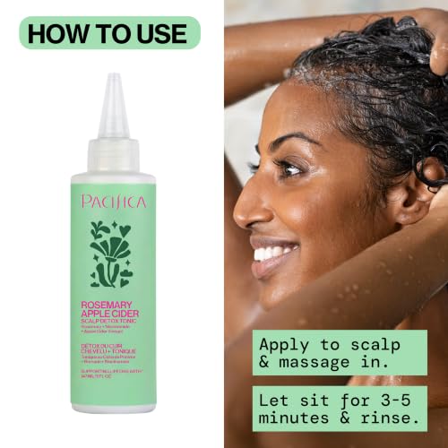 Pacifica Scalp Detox Tonic – Scalp Exfoliator with Glycolic & Salicylic Acid for Clarifying Build Up & Purifying – Infused with Rosemary to Support an Itchy, Dry Head – Vegan & Cruelty-Free – 5 oz - style: Scalp Detox Tonic