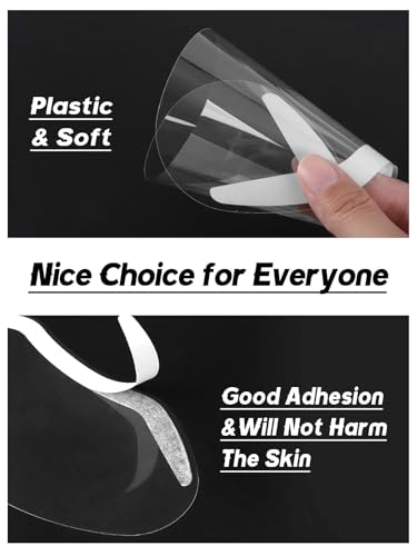 EBANKU Eye Shield Shower Visors Waterproof Eye Patch for Showering 50 PCS | Face Shields, Eyebrow Eyelash Protector for Shower Makeup, eye shield after cataract surgery, Disposable, Plastic, Clear - style: 50 Count