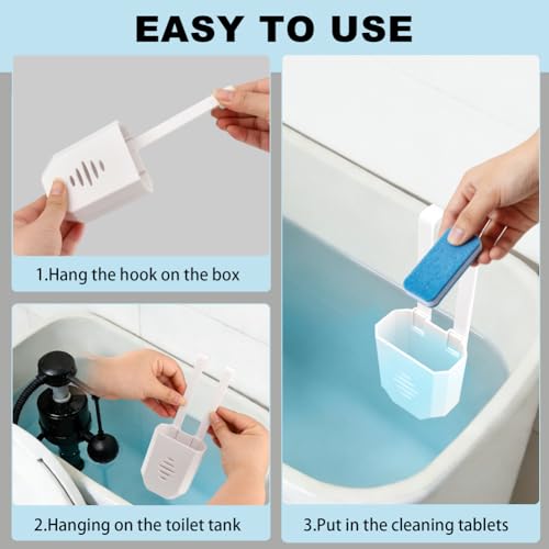 Toilet Tank Cleaning Tablet Holder,Hanging Bowl Cleaning Tablest Bracket,Keeping Tablets from Blocking Hole in Tank,Easy to Install,Fits Most Standard Toilet Tablets Tanks(2pcs) - color: 2pcs