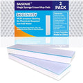 Magic Sponges Eraser Mop Pads,Melamine Sponge Cleaning Pad Mop Refill for Kitchen Bathroom Swimming Pool Boat (12.9x4.72x0.98in)
