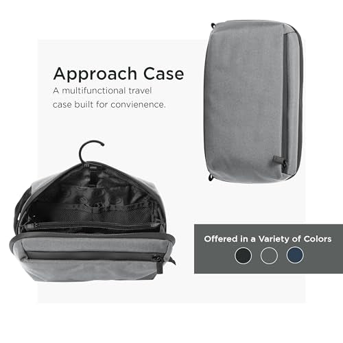 TravisMathew Approach Water-Resistant Travel Toiletry Bag with Hook, Shadow Grey - color: Shadow Grey