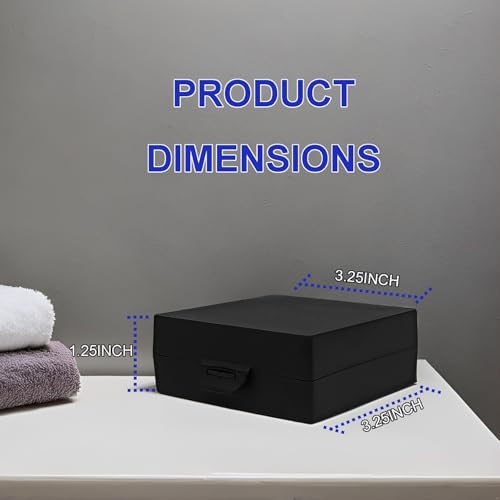 Soap Holder 2 Pack, Shower Bar Case Box Fit Dr Squatch, Waterproof Travel Container with Lid, Square Bathroom Soap Dish for Camping Gym Outdoor Traveling (Black) - color: Black
