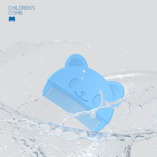Baby Bath Brush, Baby Cradle Cap Brush, Silicone Massage Brush, Baby Comb, Children's Comb（3pcs） (Blue) - color: Blue
