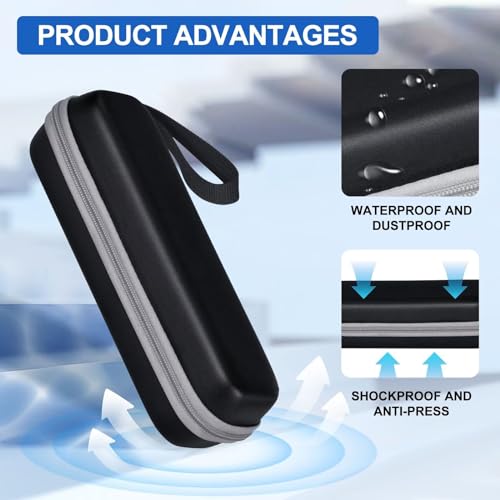 Travel Case for Oral-B/Oral-B Pro/Phlips Sonicare Electric Toothbrush with 2pcs Toothbrush Heads Cover Cap, Portable Hard Protective Storage Bag with Accessories Storage (Black) - color: Black Case and 2 Caps
