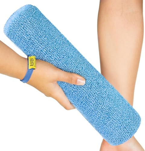 Back Scrubber for Shower - Beautiful Bod Patented 13-Inch Exfoliating Loofah with Built-in Handle, Easily Reaches Entire Back, Full Body Shower Scrubber for Back Washing, Exfoliation & Skin Smoothing - color: Ocean Blue