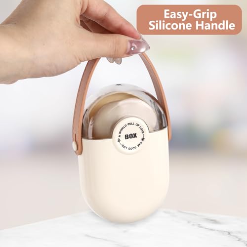Tbestmax 2 Pack Travel Soap Case with Silicone Handle, Beige | Durable Hard PP Plastic, Leakproof Lid, Nonslip Grip, Compact , Durable, Fits Standard Bar Soap Sizes, Ideal For traveling - color: Offwhite