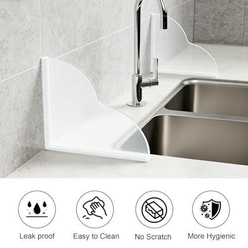 Shower Splash Guard Kit Bathtub Corner Shower Dam Bathtub Corner Splash Guard for Showers Bath Tubs Kitchen 9.25 x 9.25 in